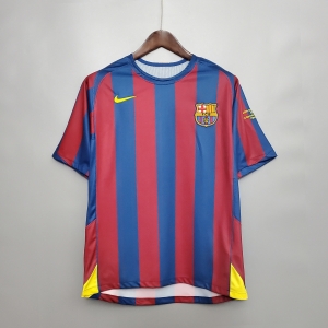 Retro Barcelona 2006 UEFA Champions League Home Soccer Jersey