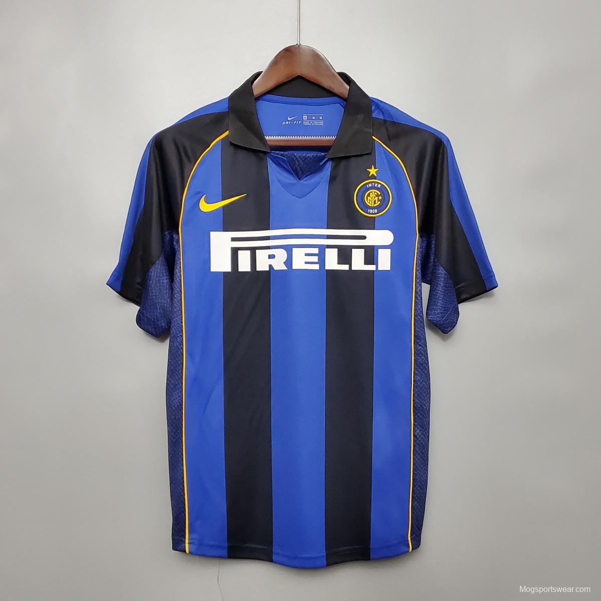 Retro 01/02 Inter Milan home Soccer Jersey