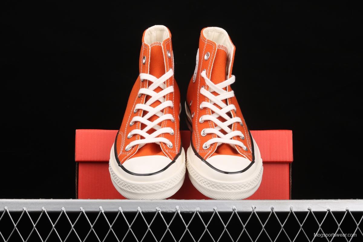 Converse Chuck 70s spring new color bonfire orange matching high-top casual board shoes 171475C