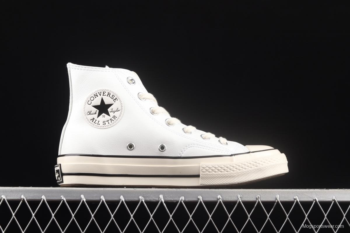 Converse Chuck 70 Converse white leather high-top casual board shoes 167064C