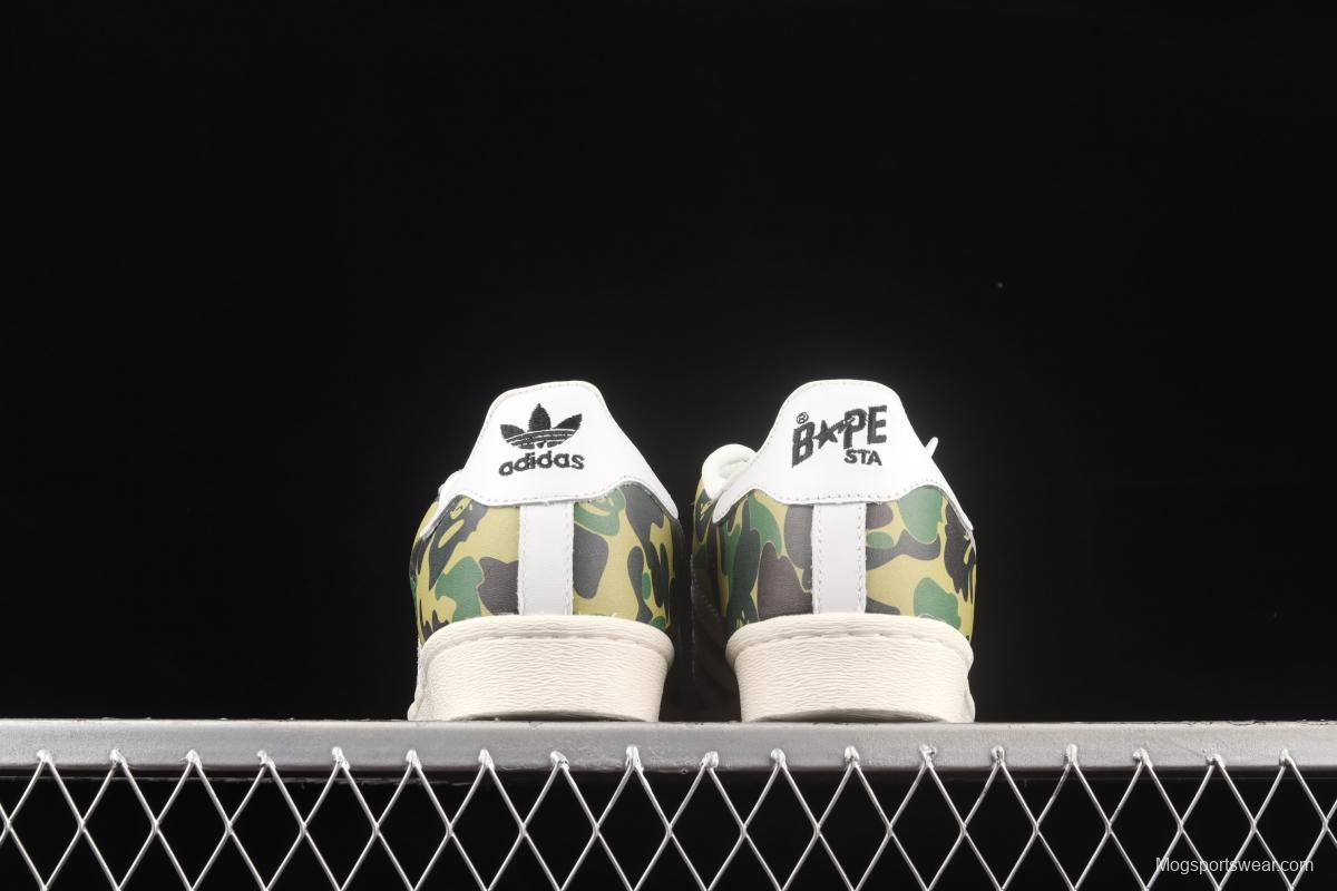 BAPE x Adidas Superstar 80s GZ8981 Darth ape-man co-named shell full head casual board shoes