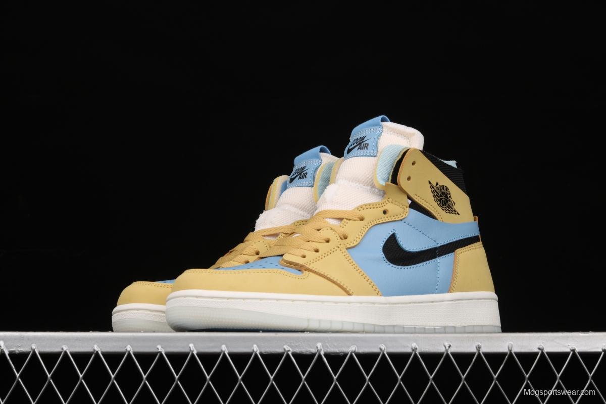 Air Jordan 1 Zoom CMFT Black Blue Yellow CT0978-900