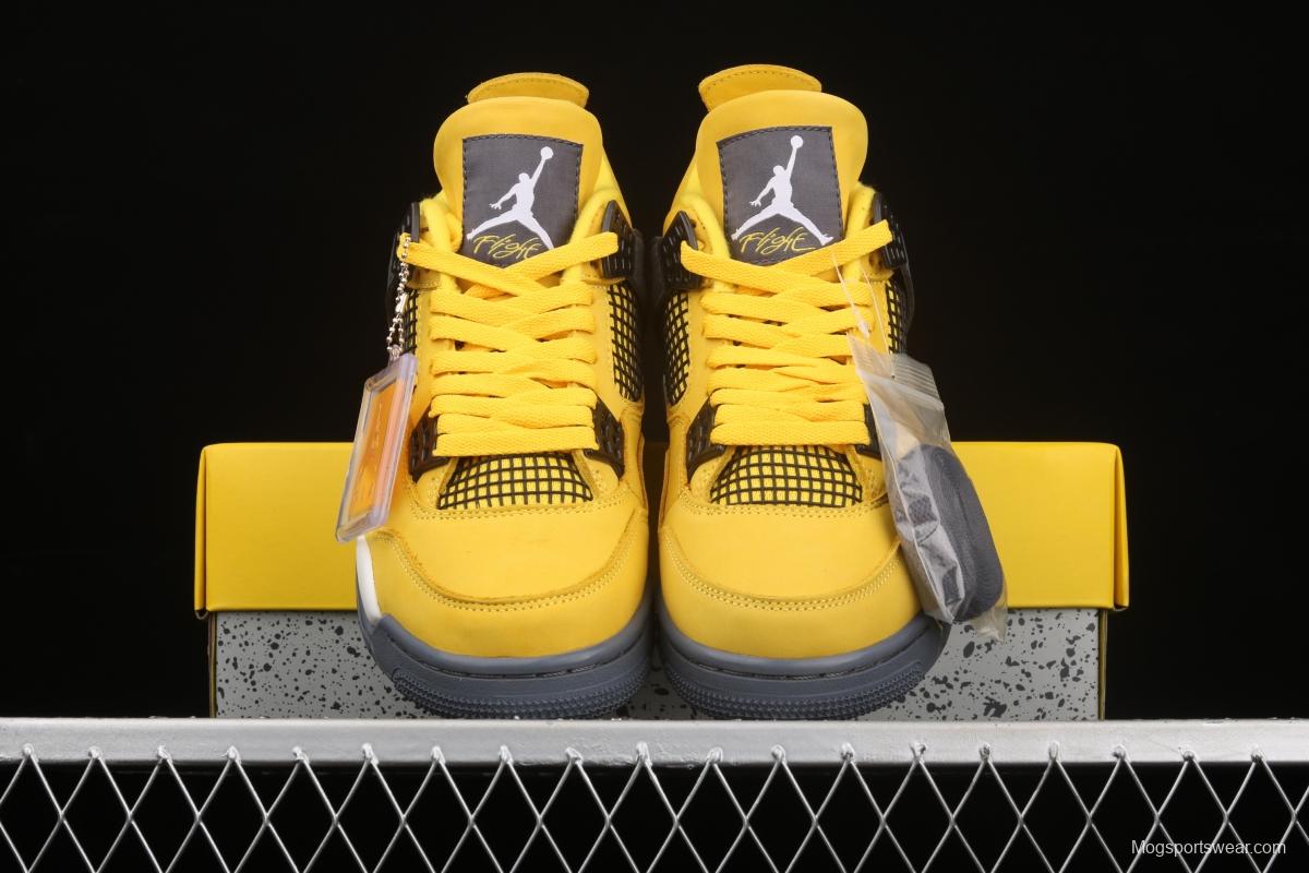 Air Jordan 4 Lightning duplicates white and yellow electric letter CT8527-700