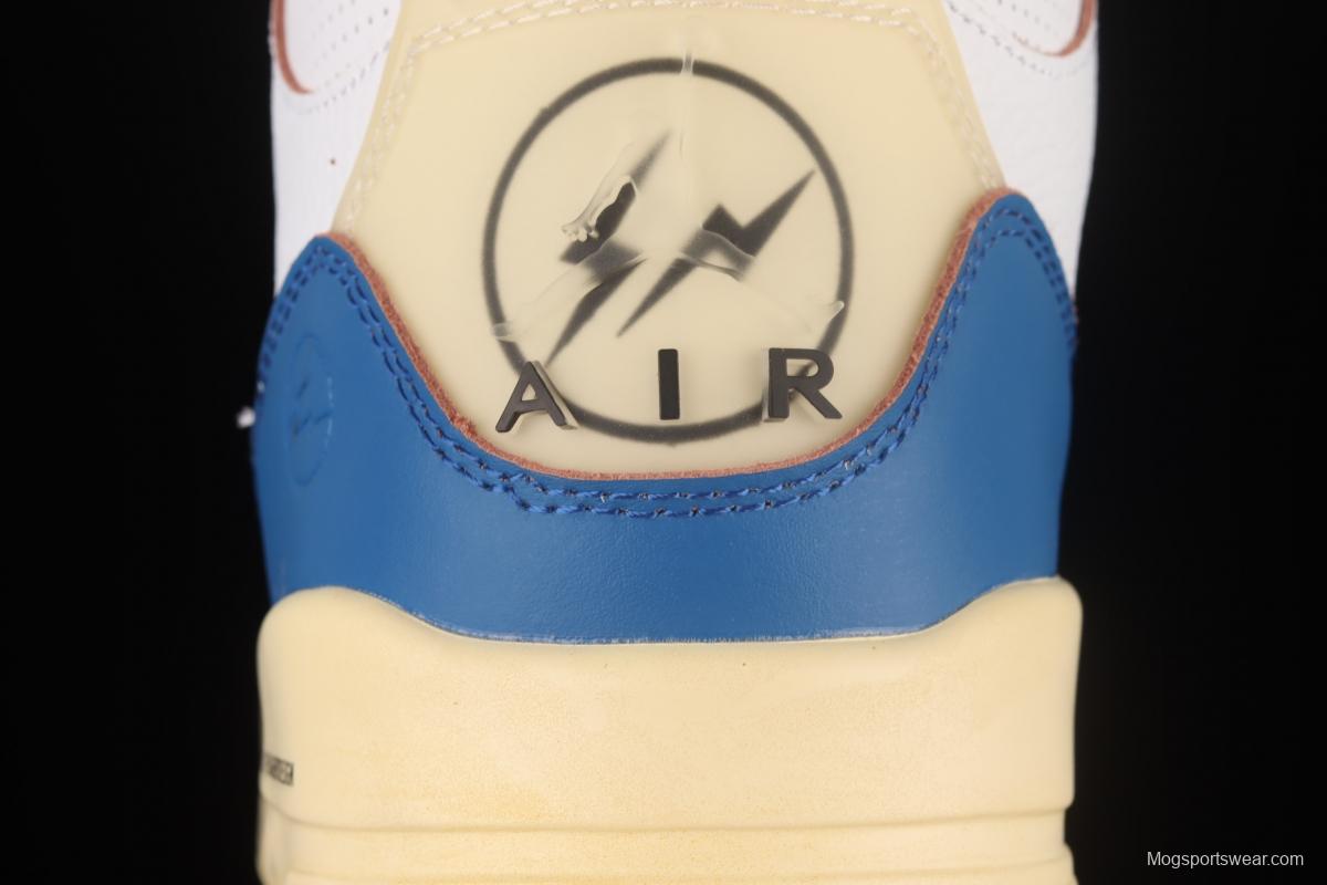 Fragment Design x Air Jordan 3 AJ3 Fujiwara Hiroshi White, Black and Blue Lightning DA3595-100