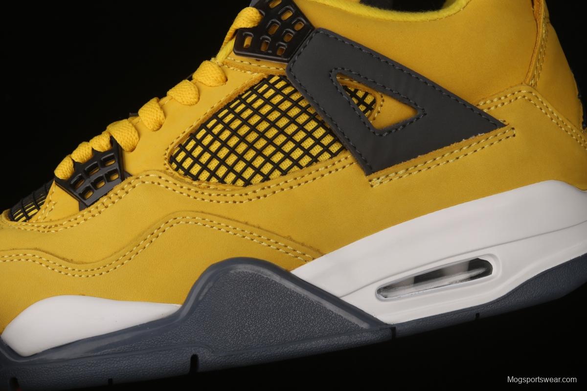 Air Jordan 4 Lightning duplicates white and yellow electric letter CT8527-700