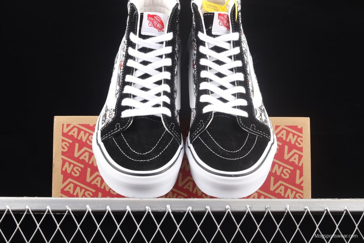 Vans Sk8-Hi synchronous cartoon robot cat high-top leisure vulcanized sports shoes VN0A4BV8BCL