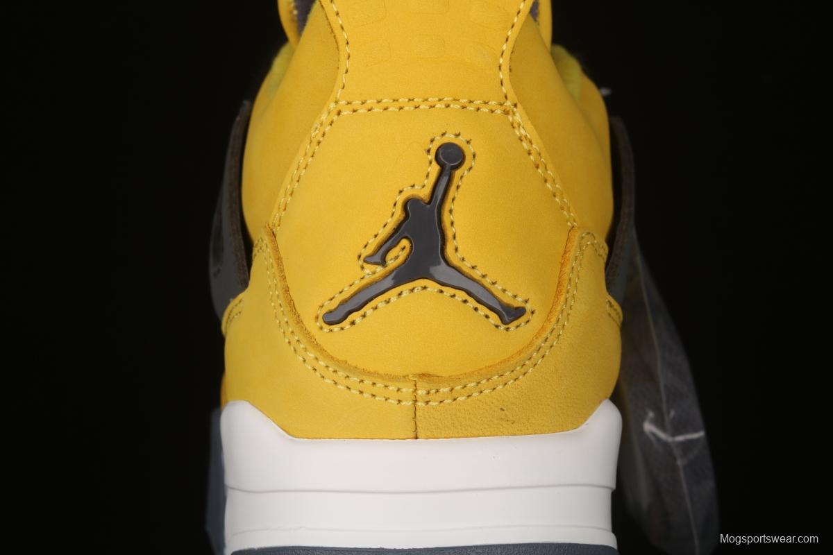 Air Jordan 4 Lightning duplicates white and yellow electric letter CT8527-700