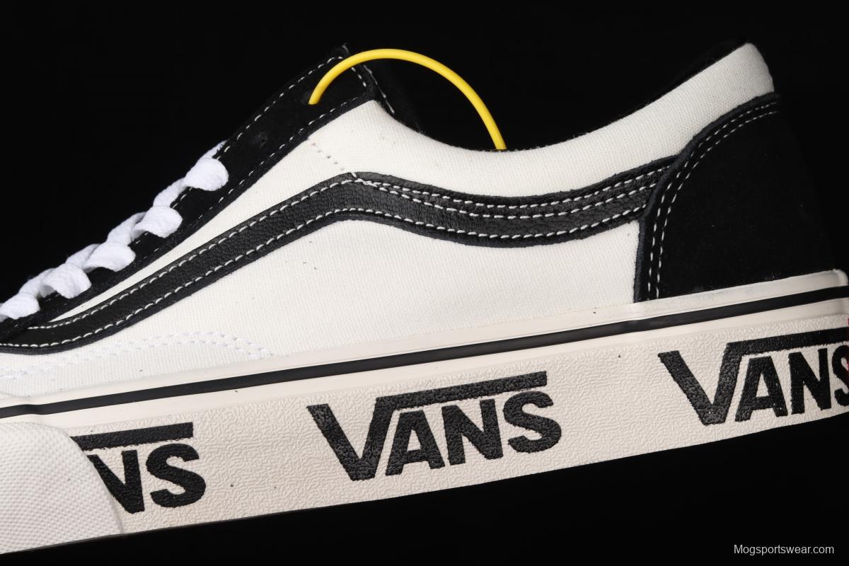 Vans Style 36 new half-crescent black and white side LOGO printed low-top casual board shoes VN0A3ZCJ9IG