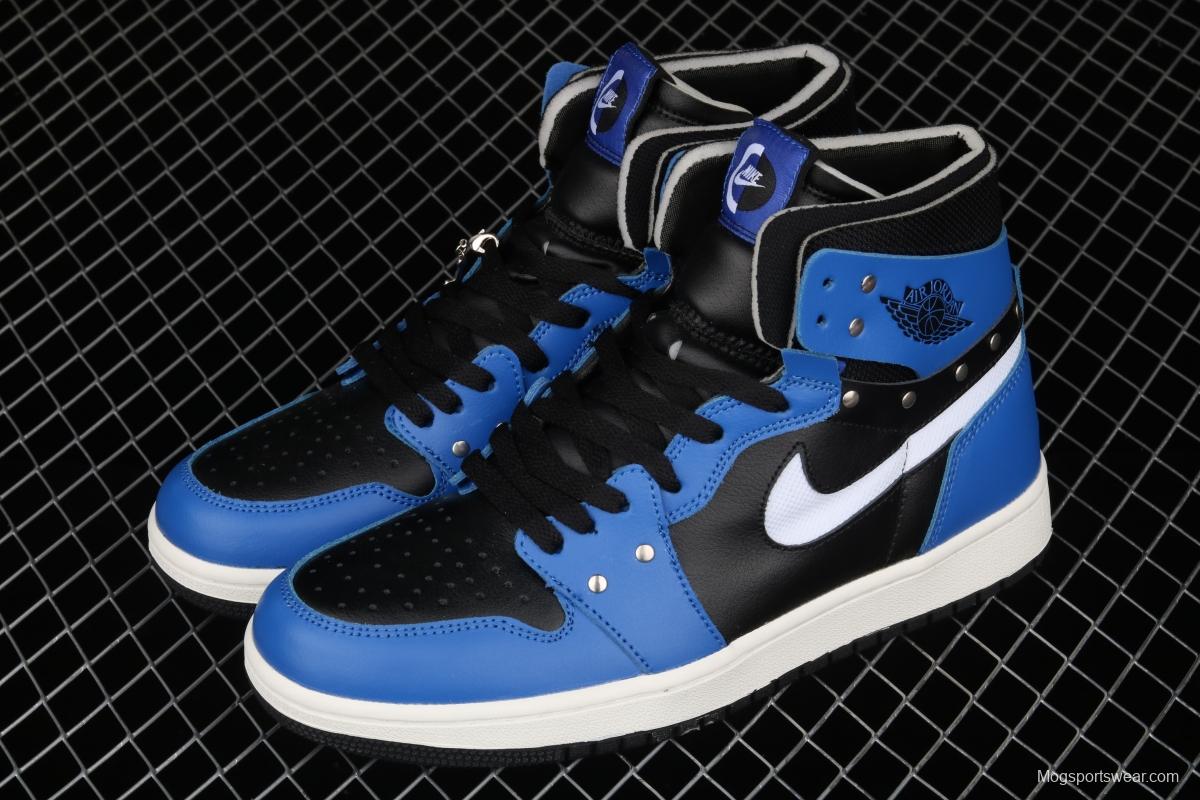 Air Jordan 1 Zoom Comfort SE Hyper Royal metal rivets black and blue CZ1360-401