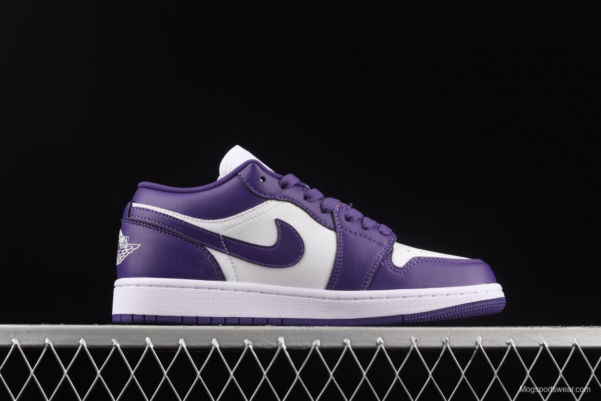 Air Jordan Low White and Purple Coat low-end Culture Leisure Sports Basketball shoes DC0774-500