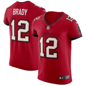 Men's Tom Brady Red Vapor Player Elite Team Jersey