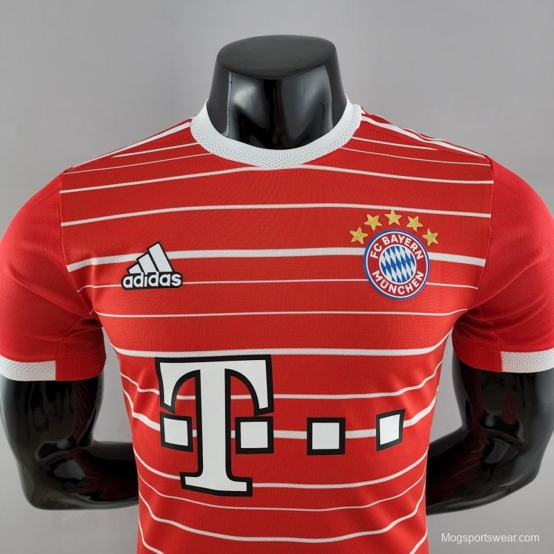 Player Version 22/23 Bayern Munich Home Soccer Jersey