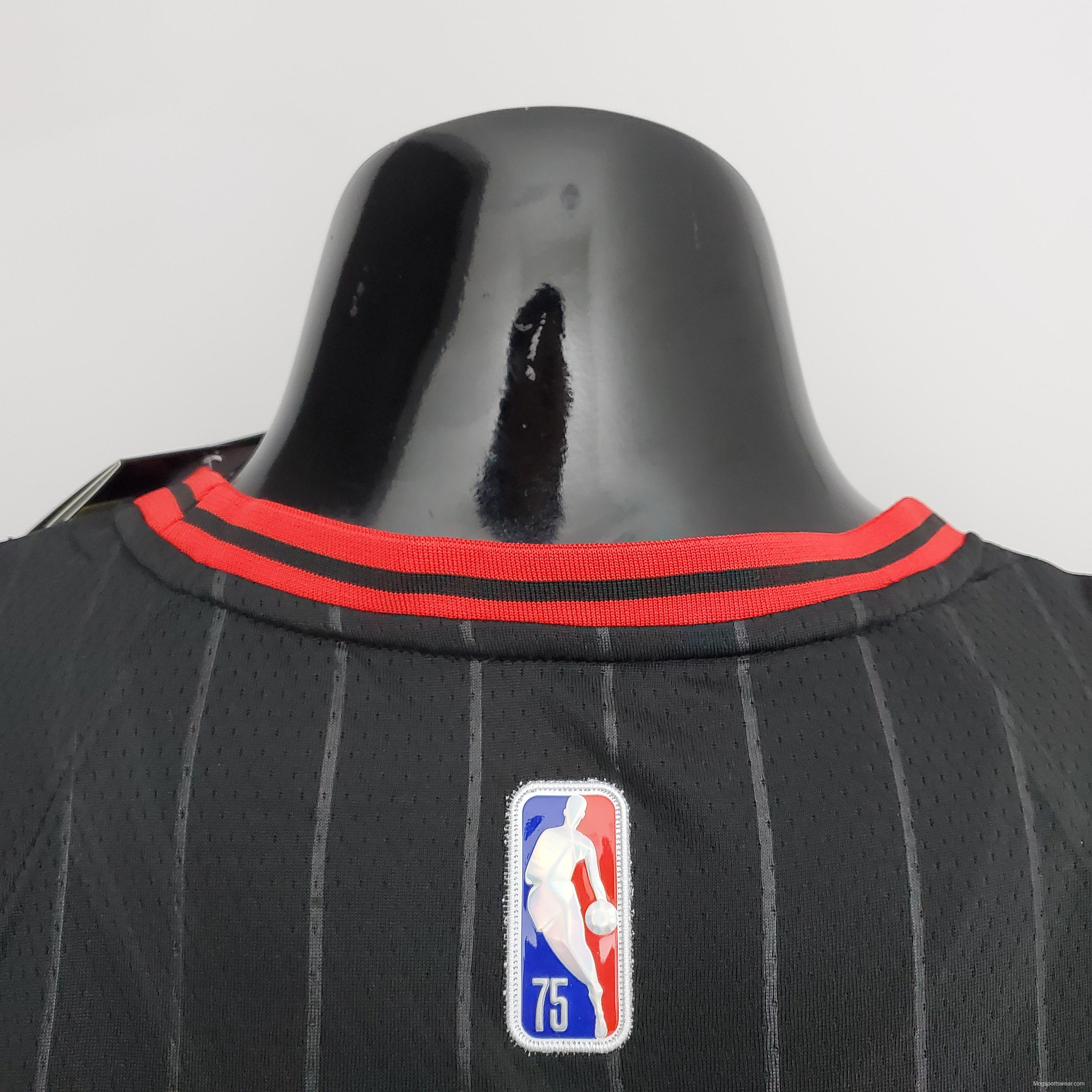 75th Anniversary Jordan #23 Bulls Flyers Black NBA Jersey