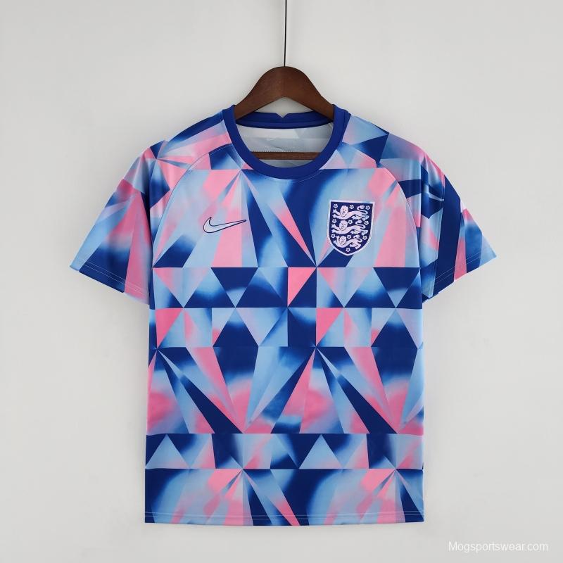 2022 England Training Jersey Wear Geometric Pattern