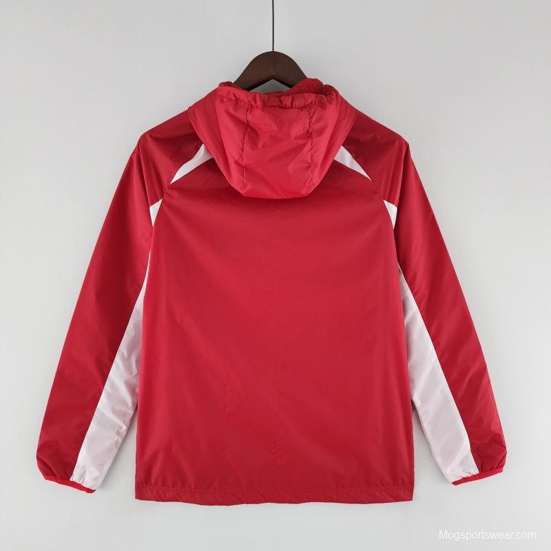 2022 Liverpool Windbreaker Red And White