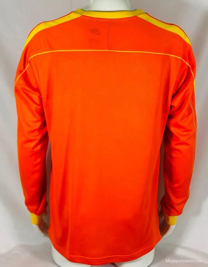 Retro 1998 Brazil Goalkeeper Orange Jersey