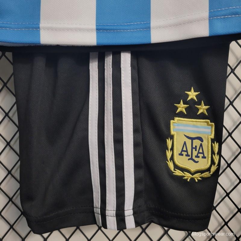 3-Stars 2023 Kids Argentina Home Jersey