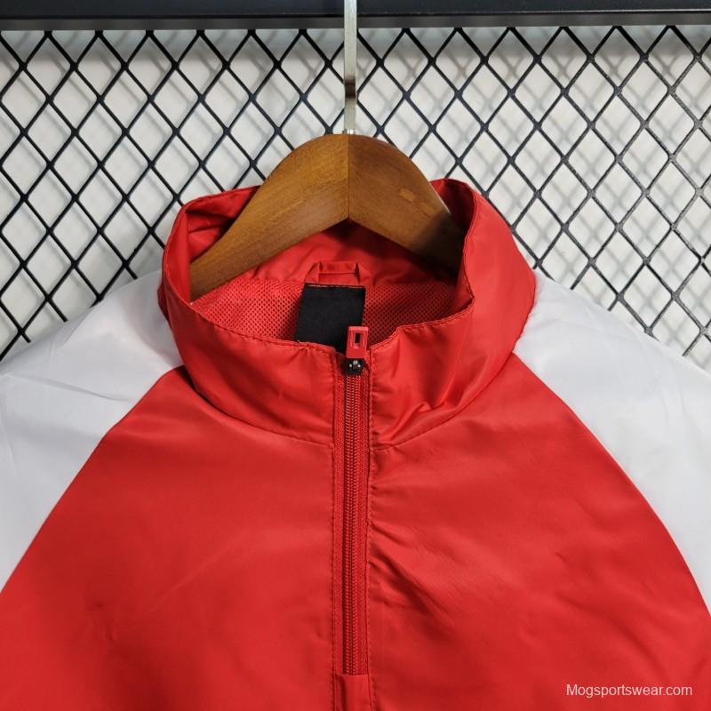 23-24 Sao Paulo Red White Windbreaker