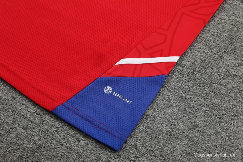 23-24 Bayern Munich Red/Blue Vest Jersey+Shorts