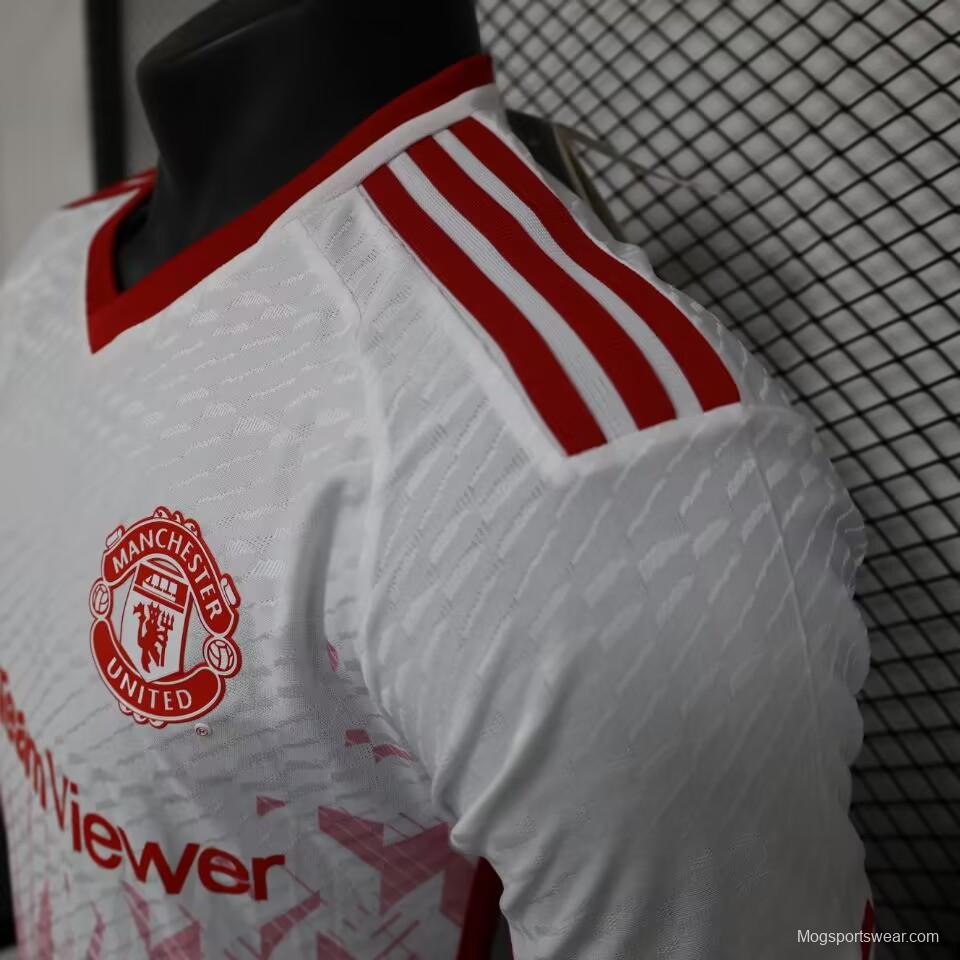 Player Version 23/24 Manchester United Away White Jersey