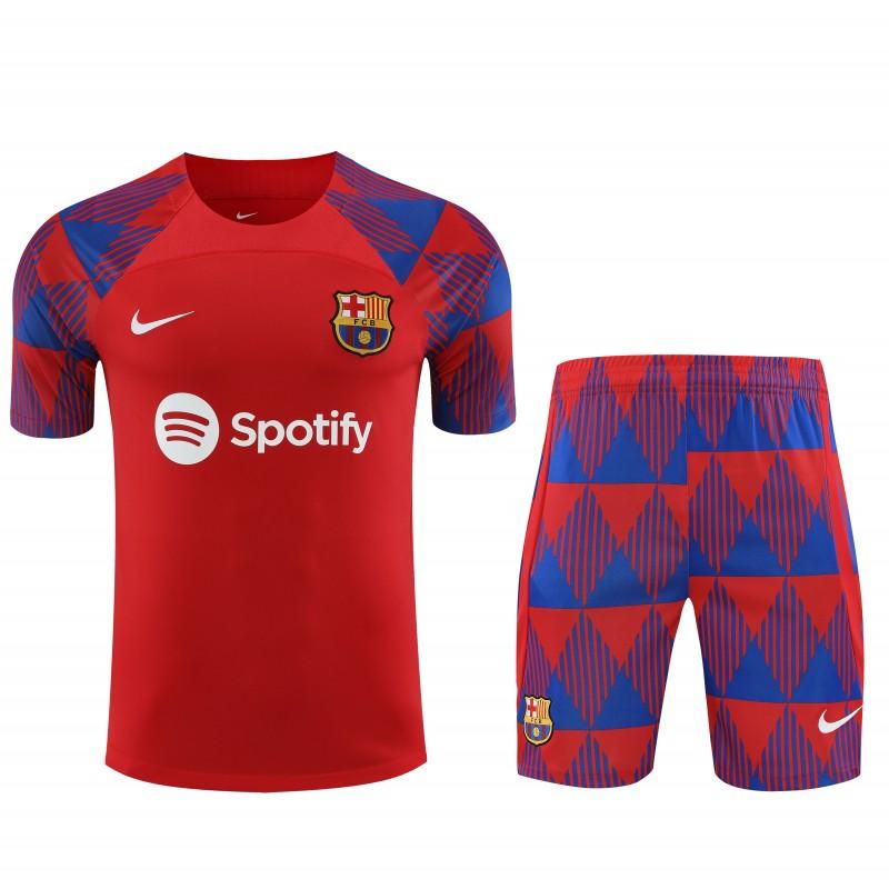 23-24  Barcelona Red Short Sleeve Jersey+Shorts