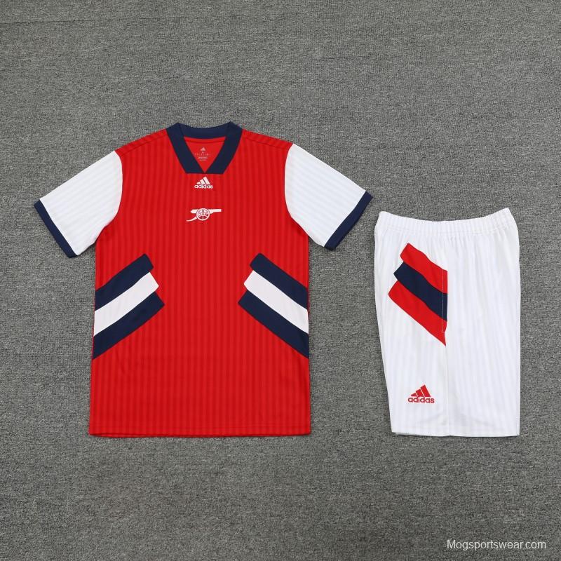 23-24 Arsenal Red Remake Icon Short Sleeve Jersey+Shorts