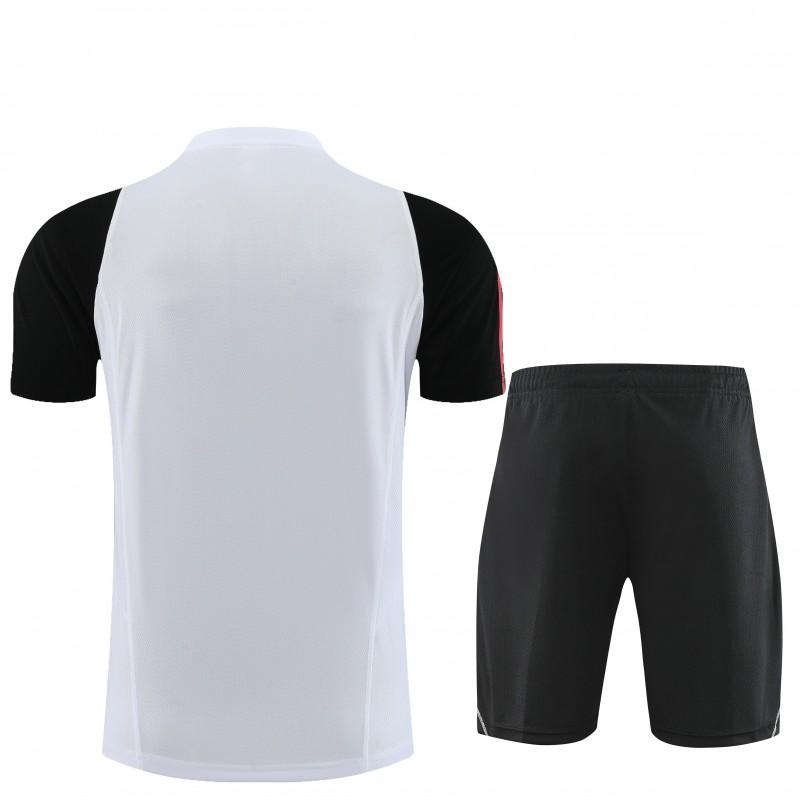 23 24 Juventus White Black Short Sleeve+Shorts