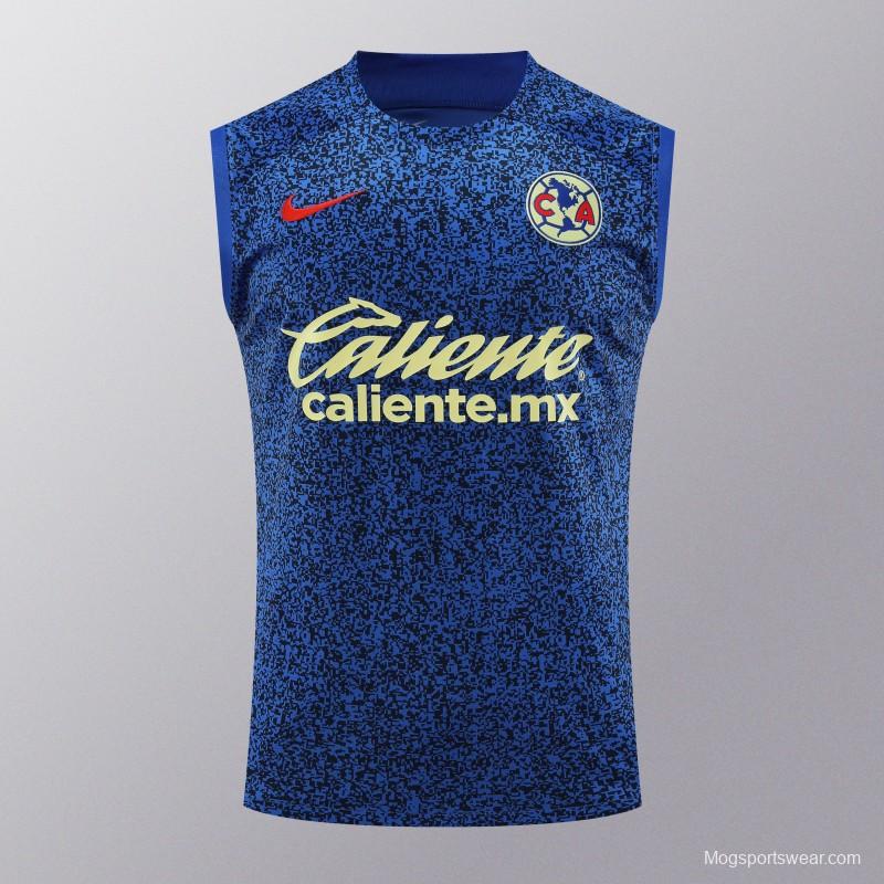 24/25 Club America Blue Vest Jeresy+Shorts