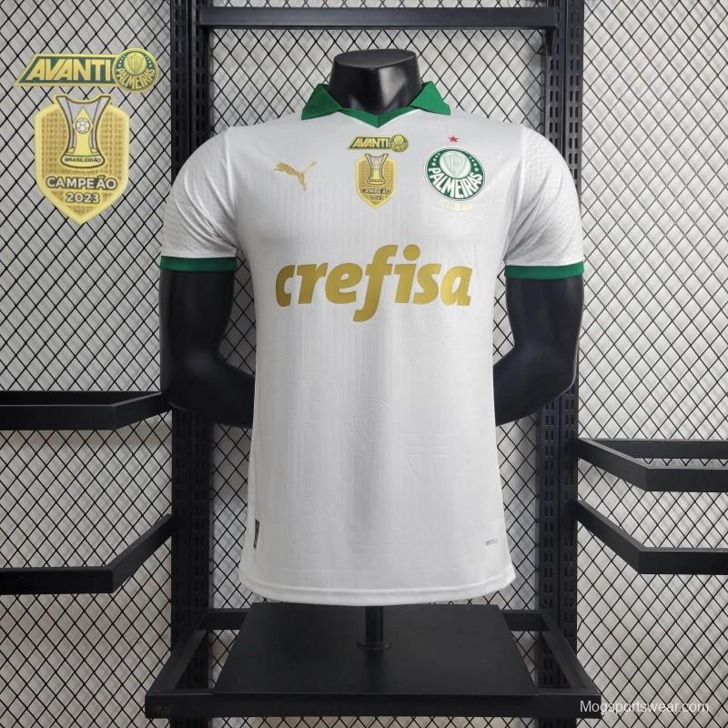 Player Version 24/25 Palmeiras Away Jersey + All Sponsors and Chest Patch