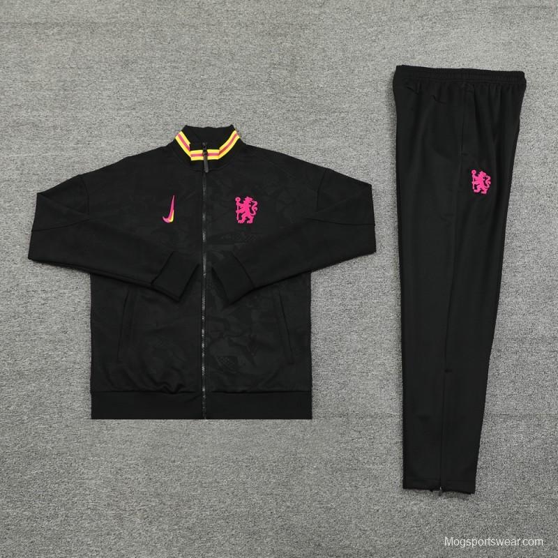 24/25 Chelsea Black Full Zipper Jacket +Long Pants