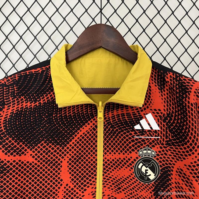 24/25 Real Madrid Yellow/Red Reversible Windbreaker