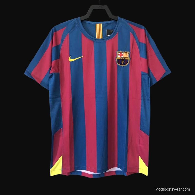 Retro 05/06 Barcelona Home League Version Soccer Jersey