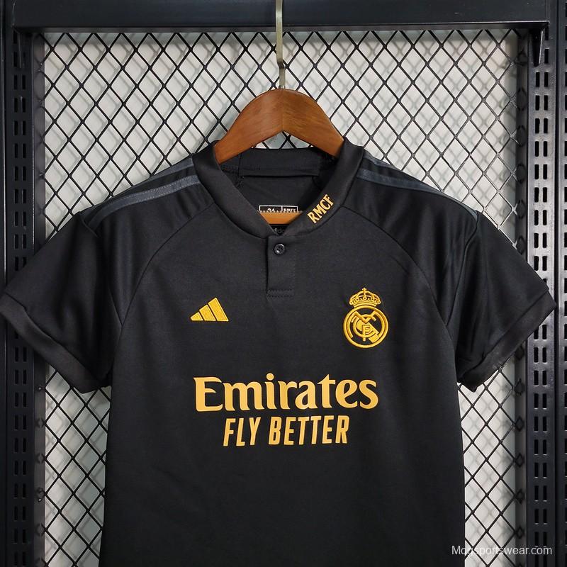 23/24 Kids Real Madrid Third Black Jersey