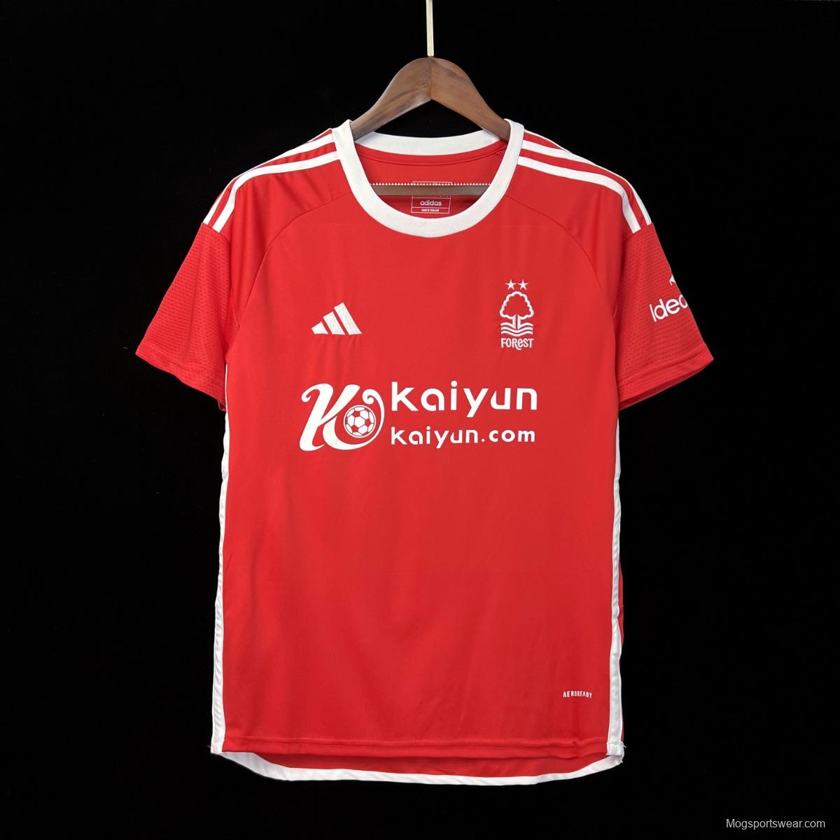 23/24 Nottingham Forest Home Jersey With Sponsor