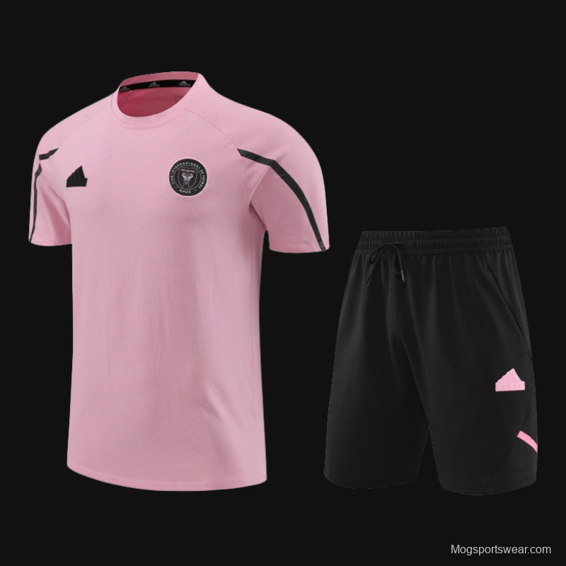 23/24 Inter Miami Pink Cotton Short Sleeve Jersey+Shorts