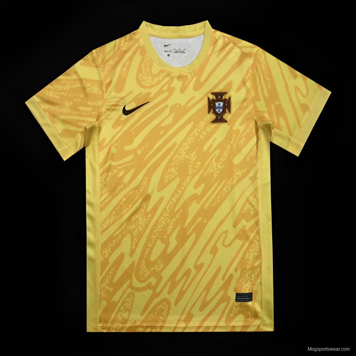 2024 Portugal Yellow Goalkeeper Jersey